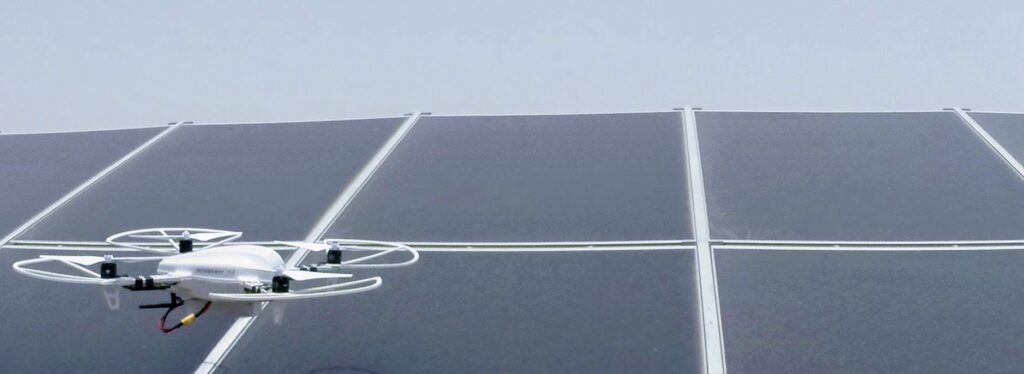 Solar cleaning drone